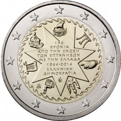 2 euro 2014 - the union of the Ionian Islands with Greece