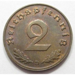 2 reichspfennig 1939 D
