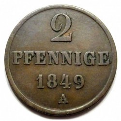 Ernest Augustus 2 pfennige 1849 A - Hannover
