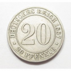 20 pfennig 1887 J