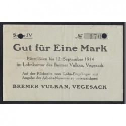 1 mark 1914 - Bremer Vulkan, Vegesack