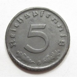 5 reichspfennig 1940 G