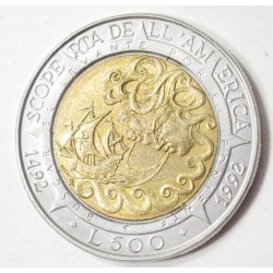 500 lire 1992 - 500th Anniversary of the Discovery of America