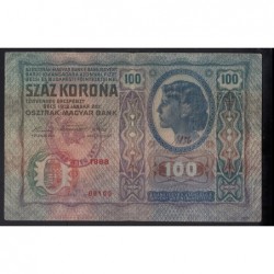 100 kronen/korona 1919 - ZIMONY SERBIAN OVERSTAMP