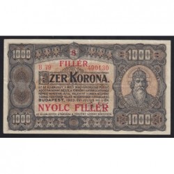 1000 korona/8 fillér 1923