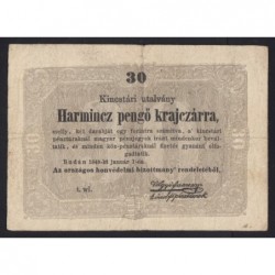 30 pengő krajczárra 1848