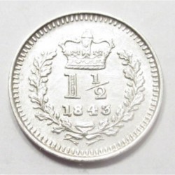 1 1/2 pence 1843