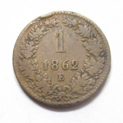 1 kreuzer 1862 E