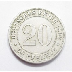 20 pfennig 1892 A
