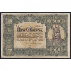 500 korona 1920 - BLACK SERIAL