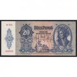 20 pengő 1941 - 000 SPECIMEN