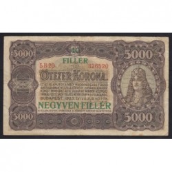 5000 korona/40 fillér 1923