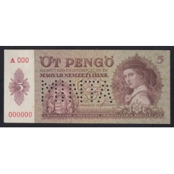 5 pengő 1939 - 000 SPECIMEN
