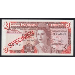 1 pound 1975 - SPECIMEN