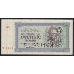 2000 korun 1945 - SPECIMEN