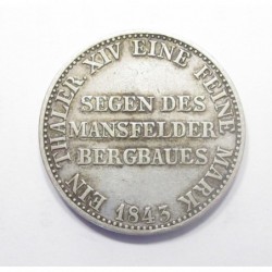 1 miningthaler 1843 A - Mansfeld - Prussia