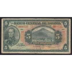 5 bolivianos 1928