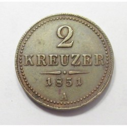 2 kreuzer 1851 A