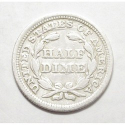 Seated liberty half dime 1855 - with arrows