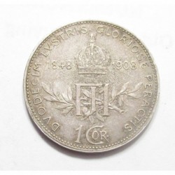 1 corona 1908 - 60th anniversary of reign