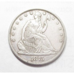 Seated liberty half dollar 1875