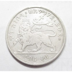 1/4 birr 1897 - Lion with right foreleg raised