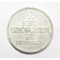 2 neugroschen/20 pfennige 1856 F - Saxony