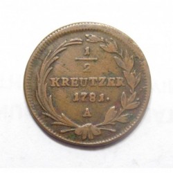 Joseph II. 1/2 kreuzer 1781 A