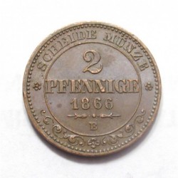 2 pfenninge 1866 B - Saxony