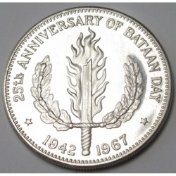 1 peso 1967 - 25th Anniversary of Bataan Day