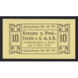 10 pfennig 1920 - marc - Frankenhause - Association of consumption and production