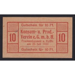 10 pfennig 1920 - jul - Frankenhause - Association of consumption and production