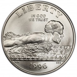 half dollar 1996 S - Atlanta Olympics Games Swimming