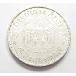 5 reichsmark 1934 A - mit Tempel und Datum