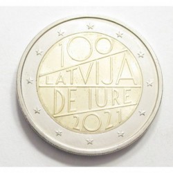 2 euro 2021 - The 100th anniversary of the legal recognition of the Republic of Latvia