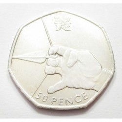 50 pence 2011 - Olympische Spiele in London  Bogenschießen