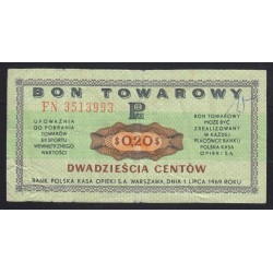 20 cents 1969 - Bon towarowy - Pekao