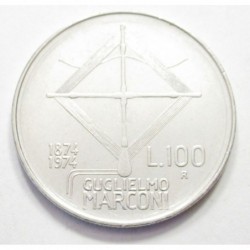 100 lire 1974 - Guglielmo Marconi