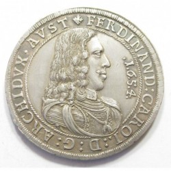Ferdinand Charles Archduke of Austria 1 thaler 1654 - Tyrol