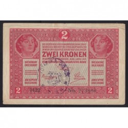 2 kronen/korona 1919 - Jasztrebarszka/Jaska köységi felülbélzegyés