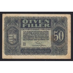 50 fillér 1920 - 22 sorozat