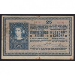 25 kronen/korona 1918
