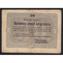 30 peng? krajczárra 1849