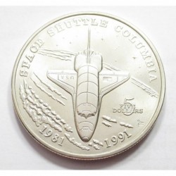 5 dollars 1991 - Space Shuttle Columbia