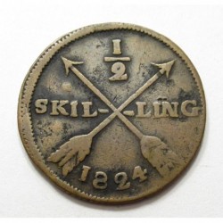 1/2 skilling 1824