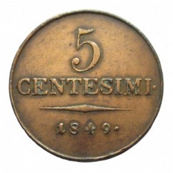 5 centesimi 1849 M - Kingdom of LombardyVenetia