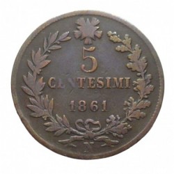 5 centesimi 1861 N