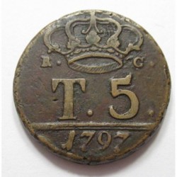 5 tornesi 1797 RC - Kingdom of Naples