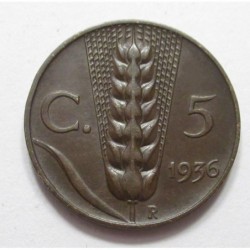 5 centesimi 1936