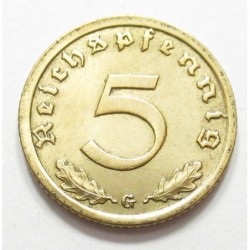 5 reichspfennig 1938 G